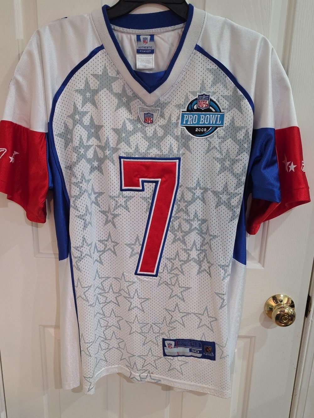 Reebok 2008 NFL Pro Bowl - Roethlisber #7 (Stitched Authentic) Jersey - Size 50